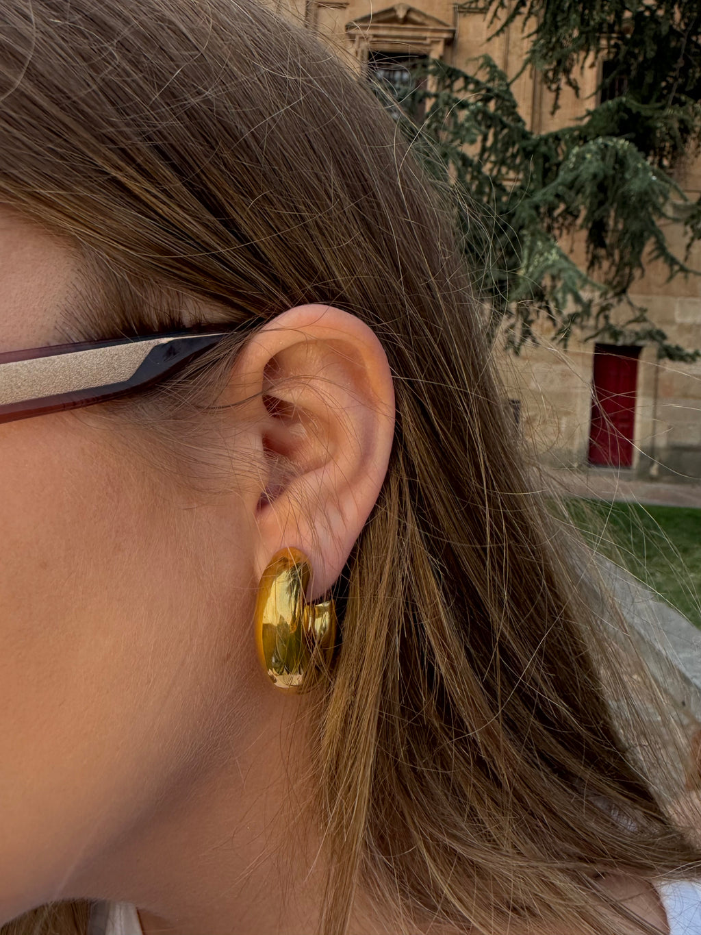 Aros Acero Inoxidable Dorados