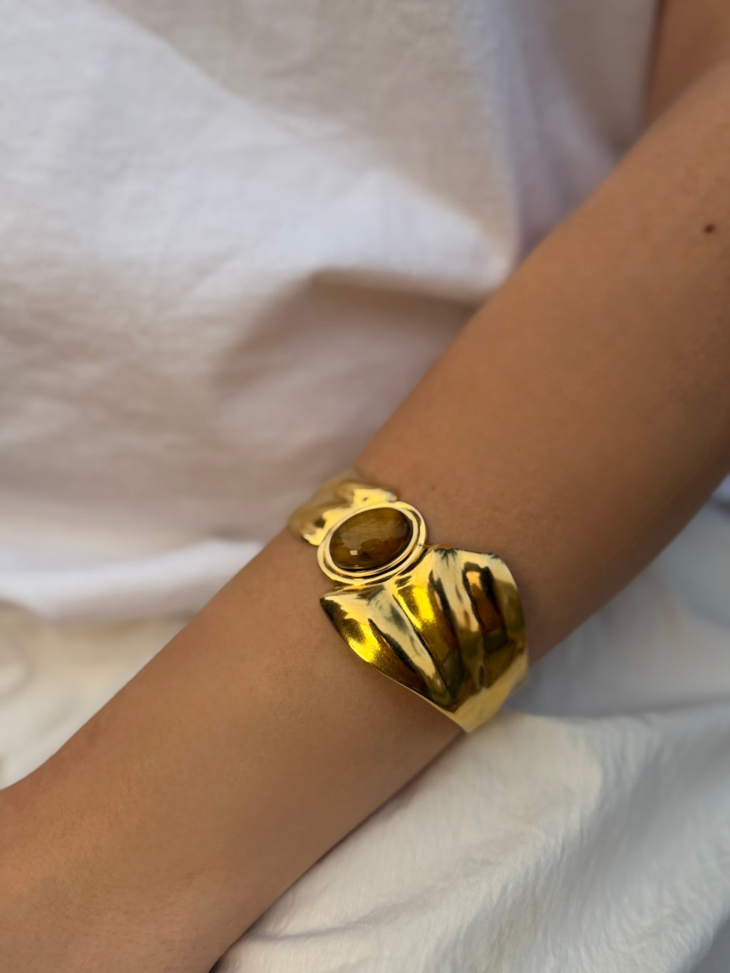 Brazalete con Piedra Acero Inoxidable