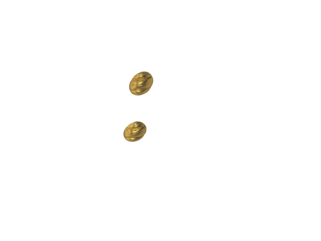 Pendientes Acero Botón Dorado Relieve
