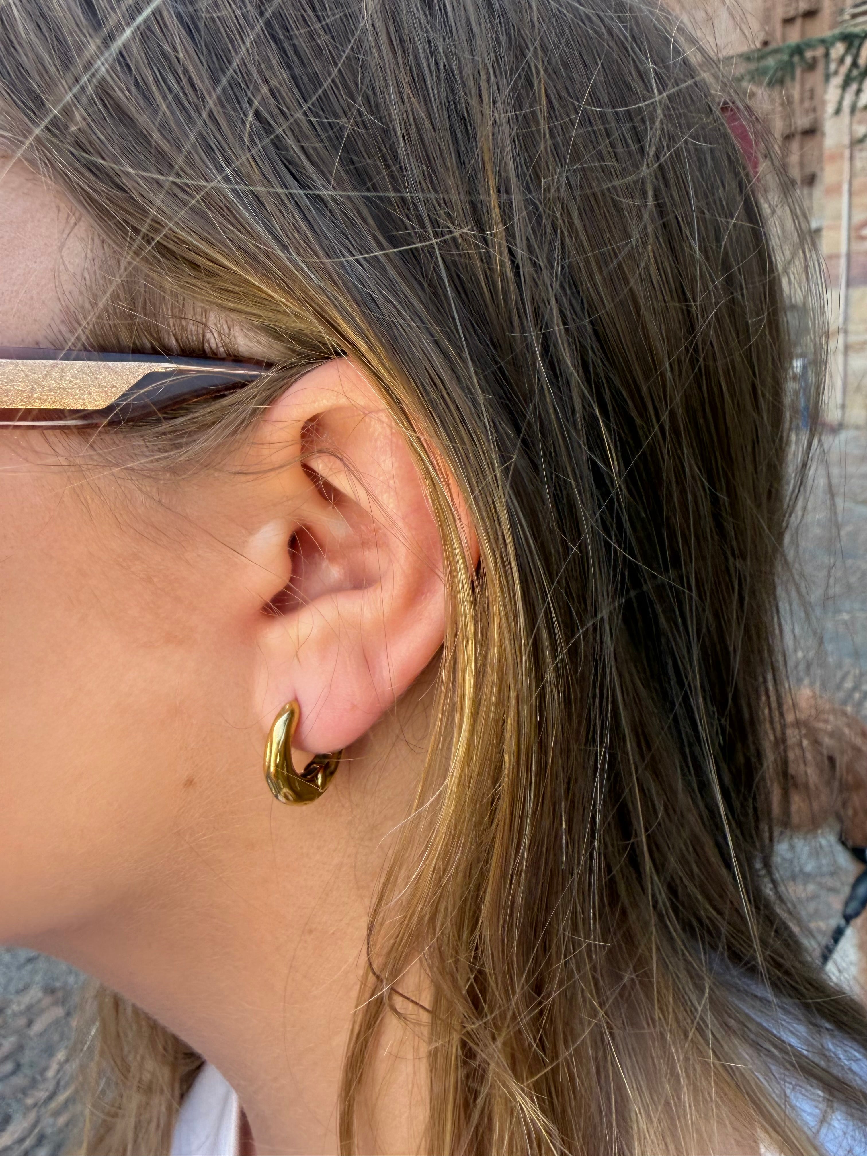 Aros Acero Dorado