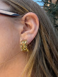 Pendientes Acero Inoxidable Dorado con Piedras
